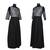 White printed crepe maxi-dresses