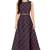 Maroon printed georgette maxi-dresses