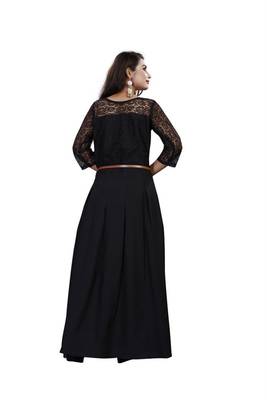 Black printed crepe maxi-dresses 3