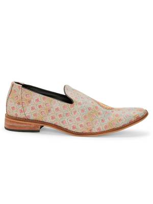 Men Ethnic Mughal Pastel Pendent Loafers Shoes 3