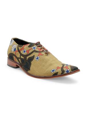 Men Ethnic Mughal Mustard Whole Cuts Shoes 1