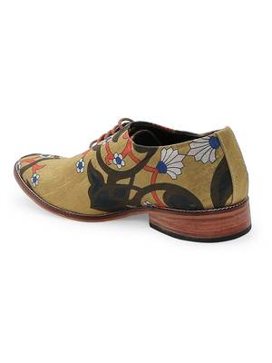 Men Ethnic Mughal Mustard Whole Cuts Shoes 2