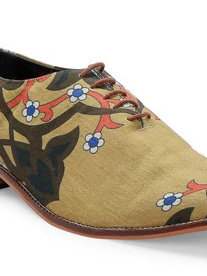 Men Ethnic Mughal Mustard Whole Cuts Shoes 5