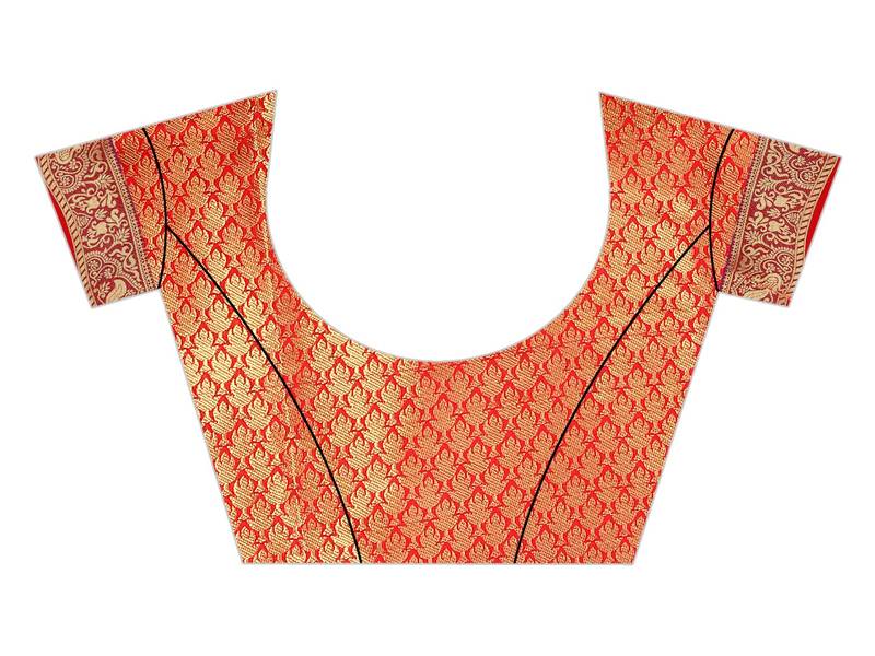 Womens Designer Blue  Banarasi  Saree With Designer Blouse