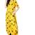 Yellow printed rayon cotton-kurtis