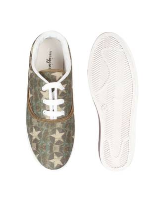 Women Olive Canvas Sneakers 6