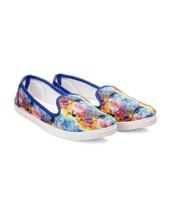 Women Multi Canvas Slip-On Sneakers 4