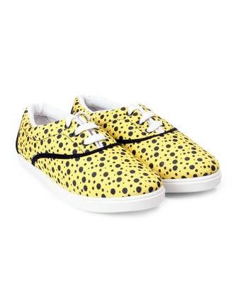 Women Yellow Canvas Sneakers 1