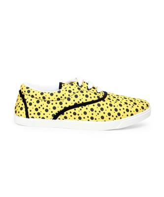 Women Yellow Canvas Sneakers 2