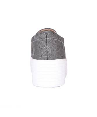 Women Grey Canvas Slip-On Sneakers 6