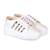 Women White Synthetic Leather Sneakers
