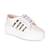Women White Synthetic Leather Sneakers
