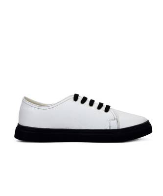 Women White Synthetic Leather Sneakers 2
