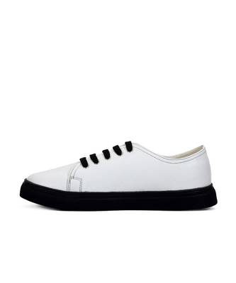 Women White Synthetic Leather Sneakers 3