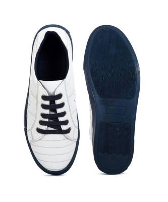 Women White Synthetic Leather Sneakers 1