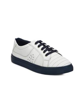 Women White Synthetic Leather Sneakers 5