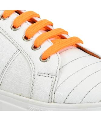 Women White Synthetic Leather Sneakers 4