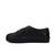 Women Black Synthetic Leather Sneakers