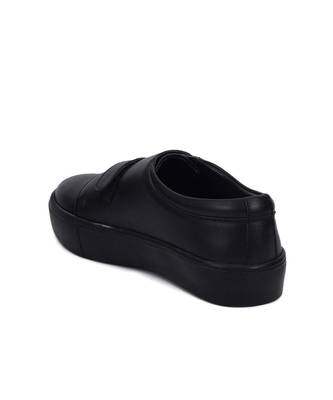 Women Black Synthetic Leather Sneakers 7