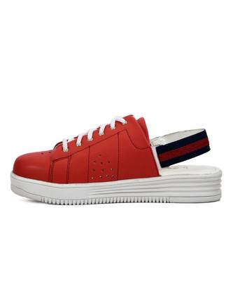 Women Red Synthetic Leather Sneakers 3