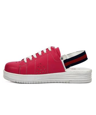 Women Pink Synthetic Leather Sneakers 3