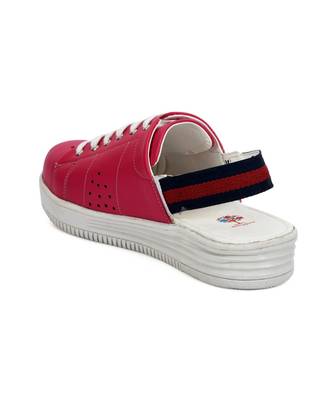 Women Pink Synthetic Leather Sneakers 7