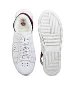 Women White Synthetic Leather Sneakers