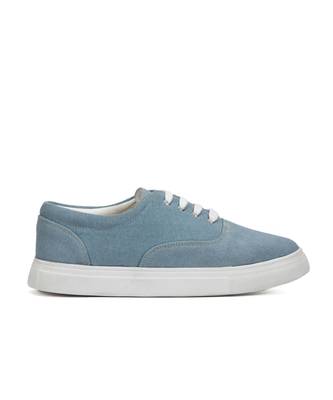 Women Blue Synthetic Leather Sneakers 2