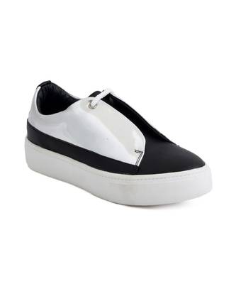 Women Silver Synthetic Leather Sneakers 5