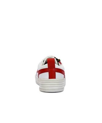 Women White Synthetic Leather Sneakers 6