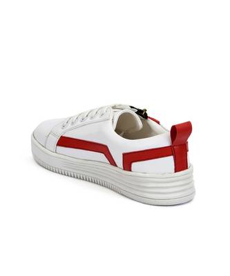 Women White Synthetic Leather Sneakers 7
