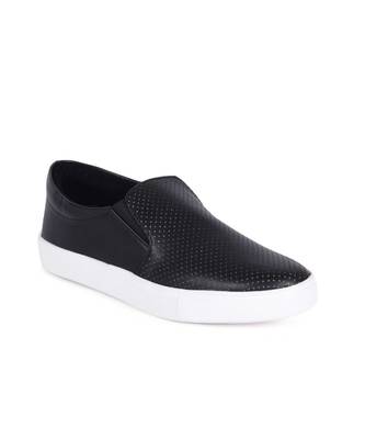 Women Black Synthetic Leather Slip-On Sneakers 5