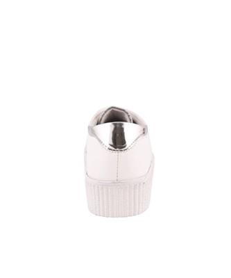 Women White Synthetic Leather Sneakers 6