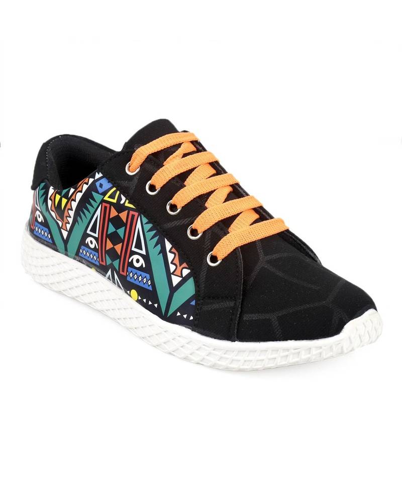 Women Black Canvas Sneakers Meriggiare 3142060