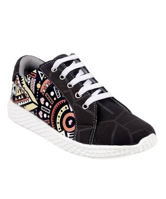Women Black Canvas Sneakers 5