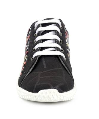 Women Black Canvas Sneakers 8
