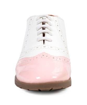 Women White Synthetic Patent Sneakers 8