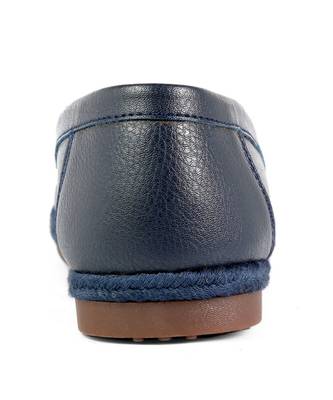 Women Synthetic Leather Slip-On Loafers -Blue 8
