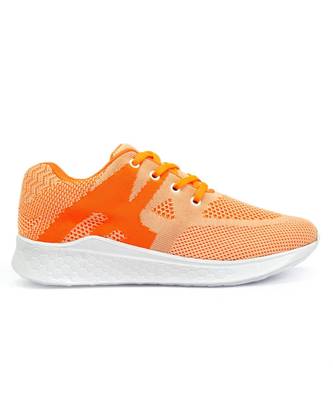 Women Flyknit Orange Sports Shoes Sneakers 3