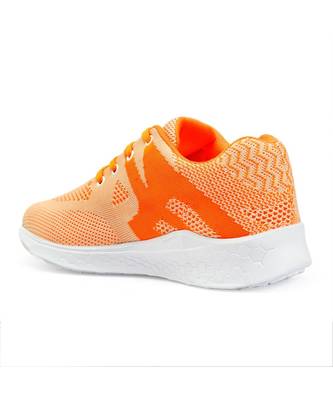 Women Flyknit Orange Sports Shoes Sneakers 4