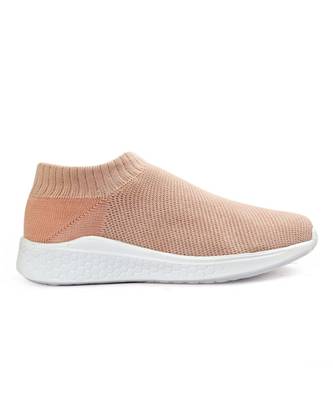 Women Flyknit Peach Sports Shoes Sneakers 4