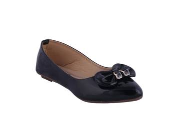 Women Black  slip on Bellies 1