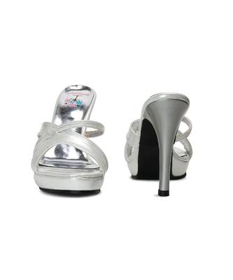 Women Silver Sandals Stiletto 8