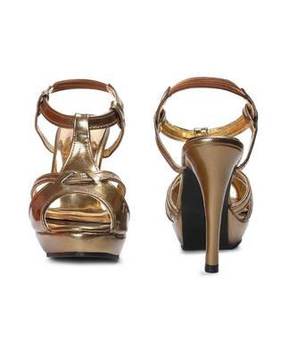 Women Gold Sandals Stiletto 3