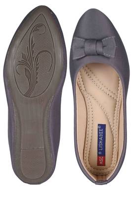 Women Synthetic Grey  slip  on Bellies 5