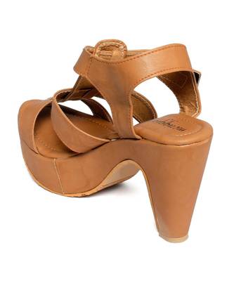 Women Brown Sandals Block 2