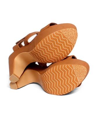 Women Brown Sandals Block 3