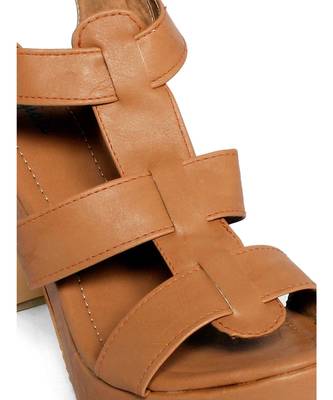 Women Brown Sandals Block 7