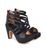 Women Black Sandals Block