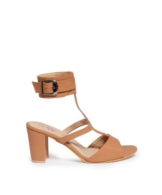 Women Tan Sandals Block 2